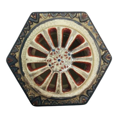 薩摩焼 色絵 香炉