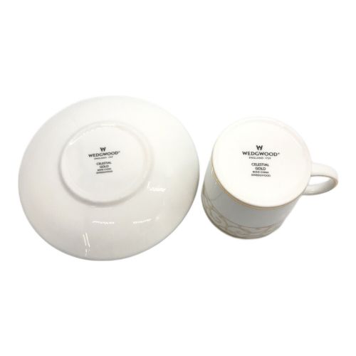 Wedgwood (ウェッジウッド) カップ&ソーサー CELESTIAL  GOLD PLATINUM 2Pセット