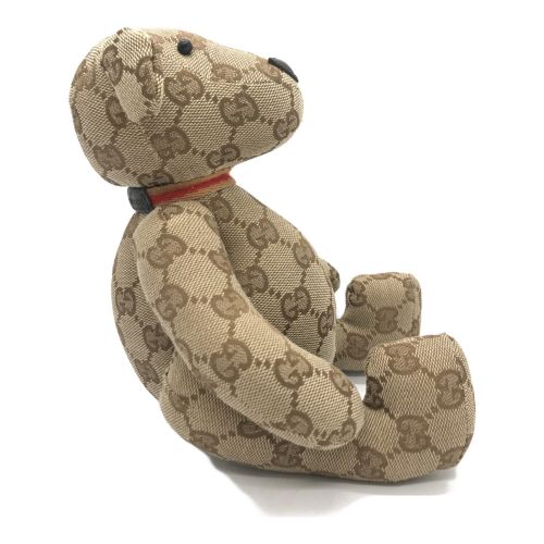 GUCCI (グッチ) ヌイグルミ テディベア GGキャンバス 7077722