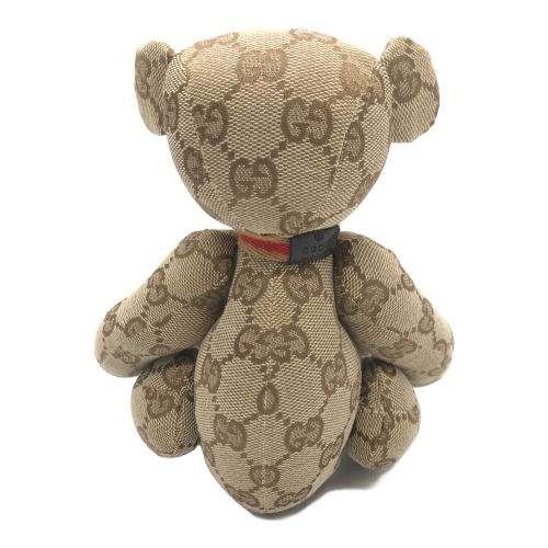 GUCCI (グッチ) ヌイグルミ テディベア GGキャンバス 7077722