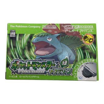 ゲームボーイアドバンス用ソフト ※ワイヤレスアダプター欠品 ポケットモンスターリーフグリーン CERO A (全年齢対象)