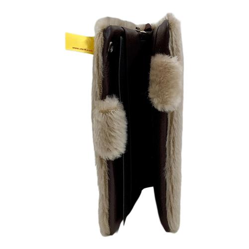 Steiff (シュタイフ) 手帳カバー ベージュ×ブラウン