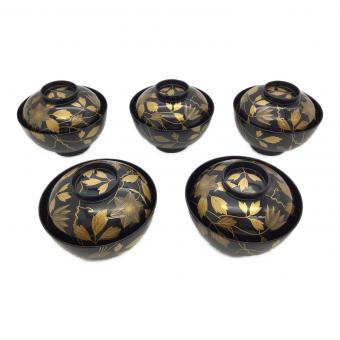 輪島塗 (ワジマヌリ) 吸物椀セット 5Pセット