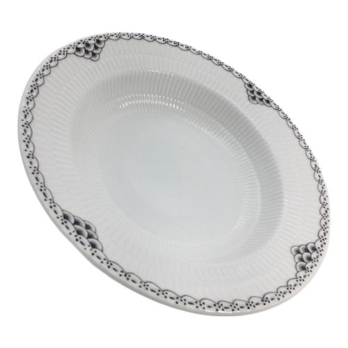 ROYAL COPENHAGEN (ロイヤル・コペンハーゲン) ブラック レース ディーププレート 21cm 2Pセット