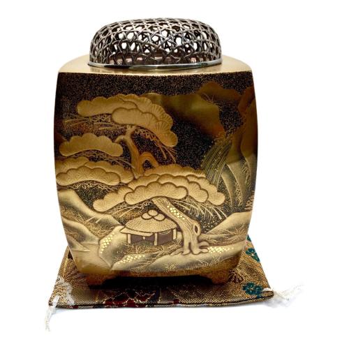 輪島塗 (ワジマヌリ) 香炉 蒔絵師 柳沢修(芳春)