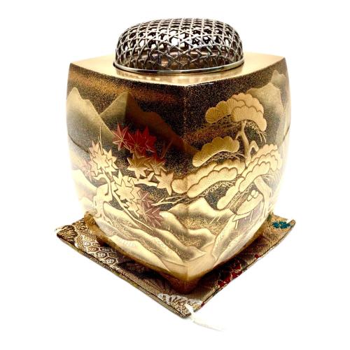 輪島塗 (ワジマヌリ) 香炉 蒔絵師 柳沢修(芳春)