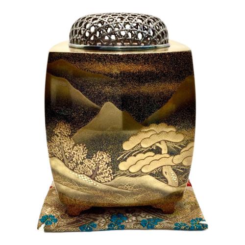 輪島塗 (ワジマヌリ) 香炉 蒔絵師 柳沢修(芳春)