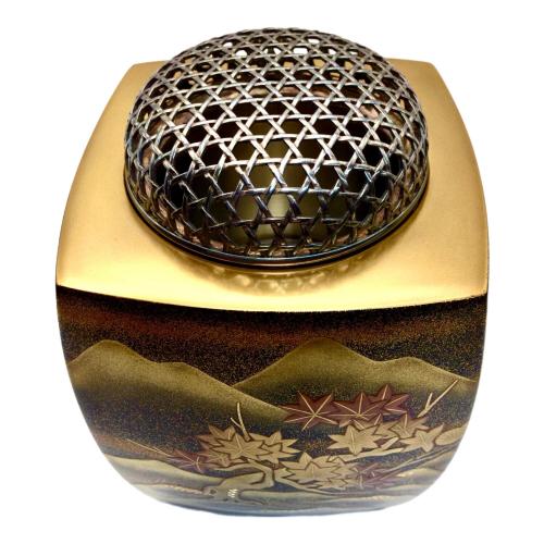 輪島塗 (ワジマヌリ) 香炉 蒔絵師 柳沢修(芳春)