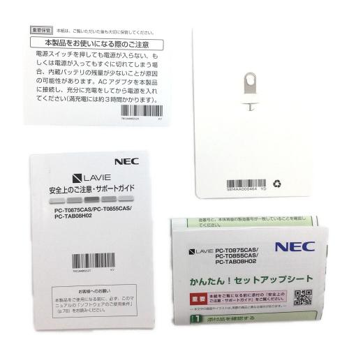 NEC (エヌイーシー) LAVIE tab T8 タブレット PC-T0875CAS