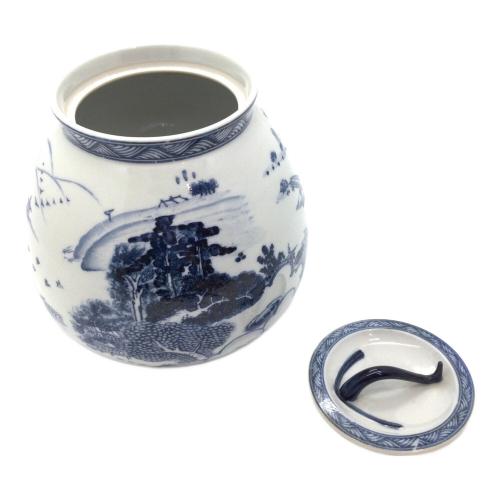 水指 染付 近江八景