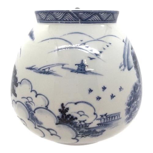 水指 染付 近江八景