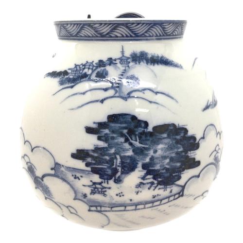 水指 染付 近江八景