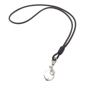 BOTTEGA VENETA (ボッテガベネタ) イントレチャートネックストラップ ブラウン×シルバー