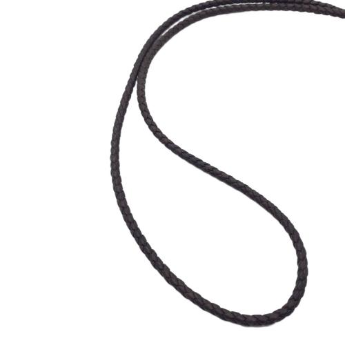 BOTTEGA VENETA (ボッテガベネタ) イントレチャートネックストラップ ブラウン×シルバー