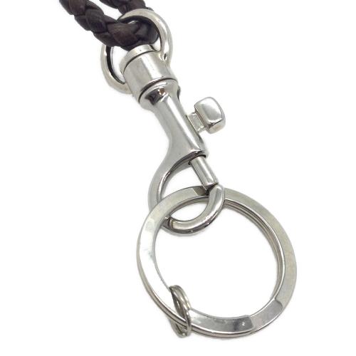 BOTTEGA VENETA (ボッテガベネタ) イントレチャートネックストラップ ブラウン×シルバー