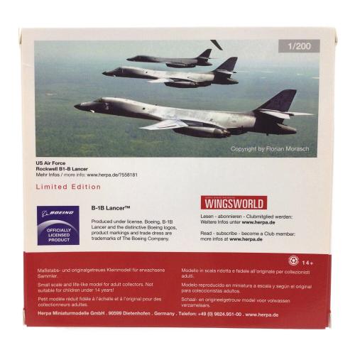 herpa (ヘルパ) B-1B アメリカ空軍 128th 爆撃飛行隊 “Mr.Bones” 模型