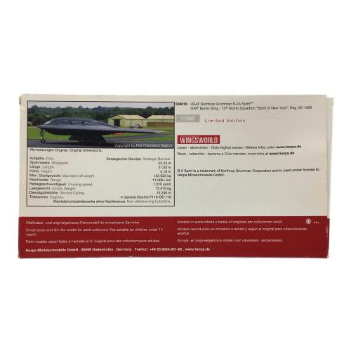 herpa (ヘルパ) B-2A アメリカ空軍 第509爆撃航空団 第13爆撃飛行隊 模型