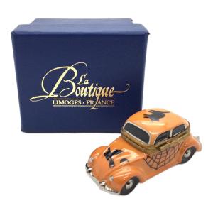 Limoges (リモージュ) リモージュボックス ミニカー オレンジ 黒猫