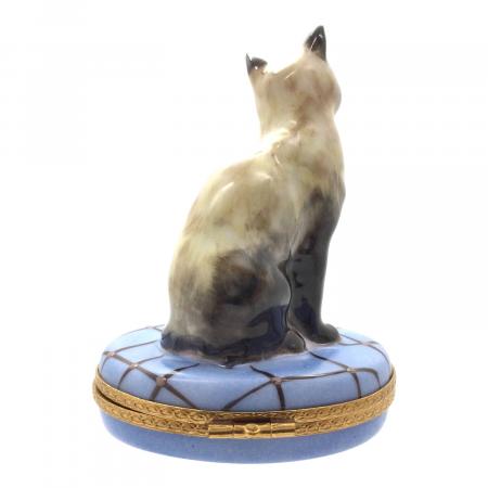 【希少】猫 Limoges リモージュボックス／フランス製 手描き 一点物 Limoges (リモージュ) リモージュボックス ネコ｜トレファクONLINE