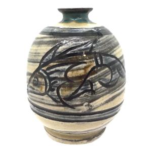 琉球壺屋焼 (リュウキュウツボヤヤキ) 花瓶 金城次郎