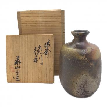 備前焼 (ビゼンヤキ) 徳利/一輪挿し 瓢箪型 □本体のみ・陶印あり 作者