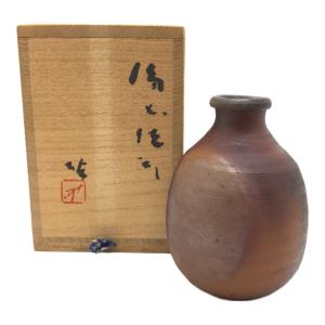 備前焼 (ビゼンヤキ) 徳利 藤原雄