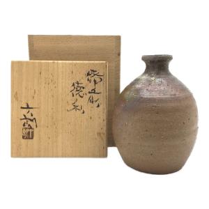 備前焼 (ビゼンヤキ) 徳利 中村六郎 陶印有