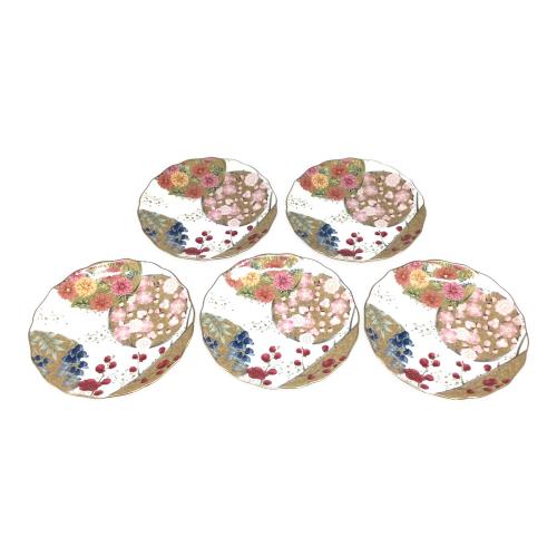 NARUMI (ナルミ) 銘々皿 白耀磁器 西陣花柄 5Pセット
