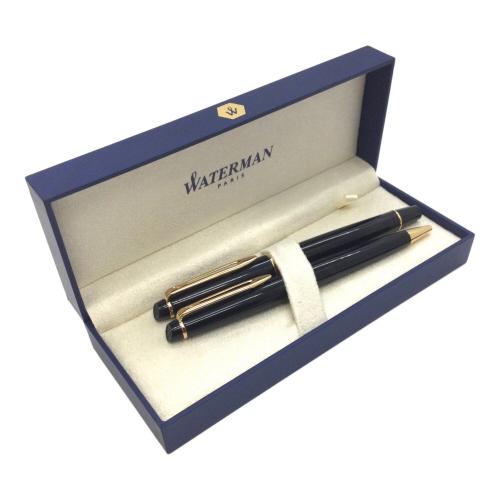 WATERMAN (ウォーターマン) PRCO 50TH 万年筆・ボールペンセット 万年筆ペン先18K使用 ブラック×ゴールド