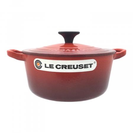 【新品・未使用品】ルクルーゼ ココット・ロンド 18cm チェリーレッド 送料込 LE CREUSET(ルクルーゼ) 容器 レッド ココット・ロンド 18