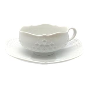Meissen (マイセン) ティーカップ&ソーサー ホワイトレリーフ