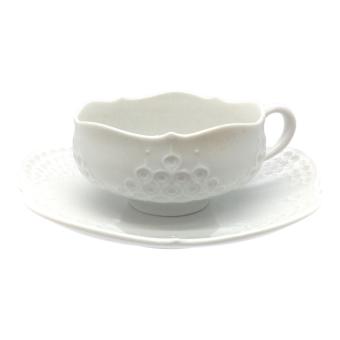 Meissen (マイセン) ティーカップ&ソーサー ホワイトレリーフ