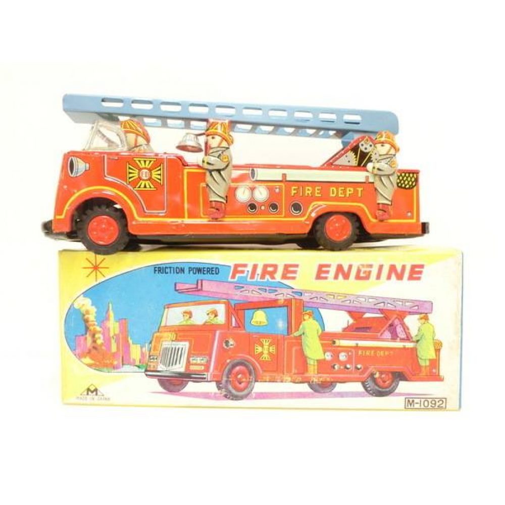 FIRE ENGINE ブリキの消防はしご車 FIRE ENGINE ブリキの消防