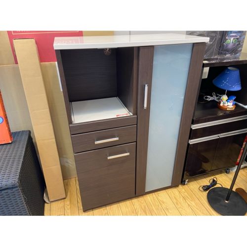 ニトリ キッチンボード ブラウン×ホワイト 25.361円(税込) コパン 80MRB