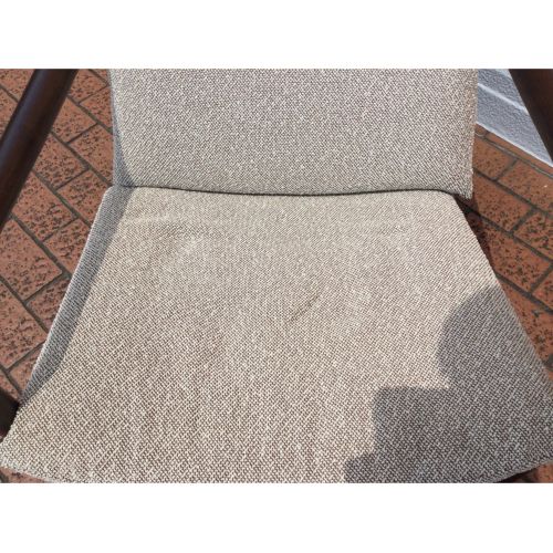 飛騨産業 (ヒダサンギョウ) パーソナルチェア グレー×ブラウン オットマン付属 WT108A/WT108S 1人掛け ウォールナット材 VIOLA(ヴィオラ)