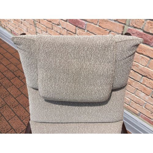 飛騨産業 (ヒダサンギョウ) パーソナルチェア グレー×ブラウン オットマン付属 WT108A/WT108S 1人掛け ウォールナット材 VIOLA(ヴィオラ)