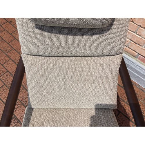 飛騨産業 (ヒダサンギョウ) パーソナルチェア グレー×ブラウン オットマン付属 WT108A/WT108S 1人掛け ウォールナット材 VIOLA(ヴィオラ)