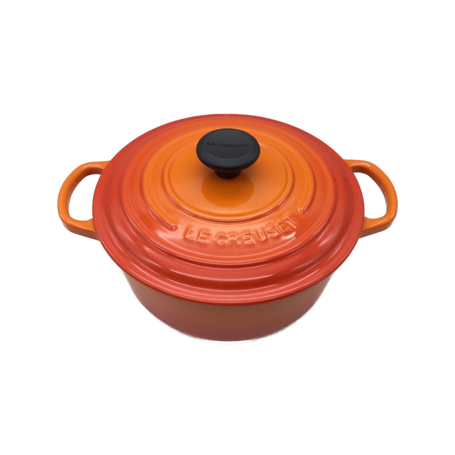 LE CREUSET (ルクルーゼ) 両手鍋 オレンジ シグニチャー ココット