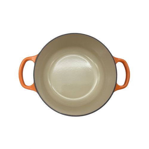LE CREUSET (ルクルーゼ) 両手鍋 オレンジ シグニチャー ココット・ロンド 20cm