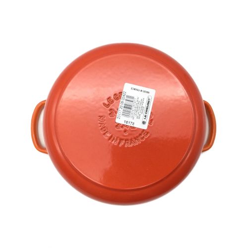 LE CREUSET (ルクルーゼ) 両手鍋 オレンジ シグニチャー ココット・ロンド 20cm