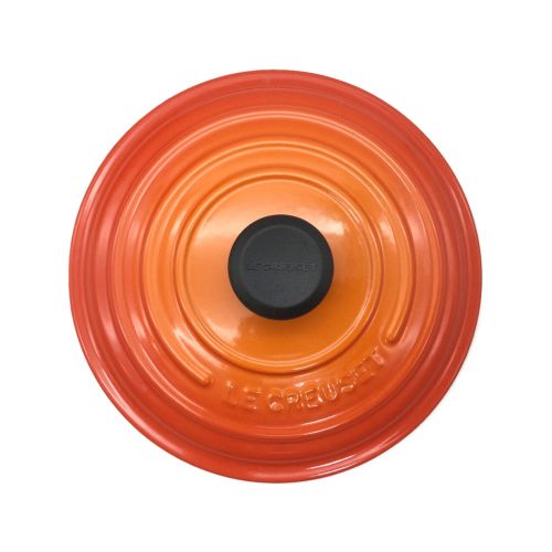 LE CREUSET (ルクルーゼ) 両手鍋 オレンジ シグニチャー ココット・ロンド 20cm