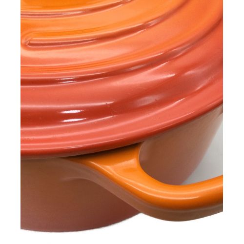 LE CREUSET (ルクルーゼ) 両手鍋 オレンジ シグニチャー ココット・ロンド 20cm