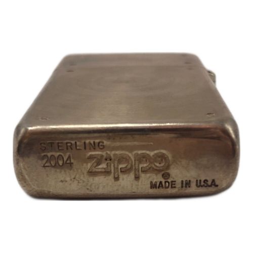 ZIPPO (ジッポ) オイルライター スピン加工 スターリング 2004年 小傷有