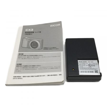 RICOH (リコー) コンパクトデジタルカメラ 2010年製 内蔵メモリ88MB CX3 1060万画素 ■
