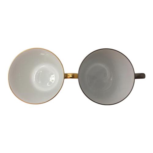 大倉陶園 (オオクラトウエン) カップ&ソーサー 26CR/1001-2 ゴールドライン＆プラチナ