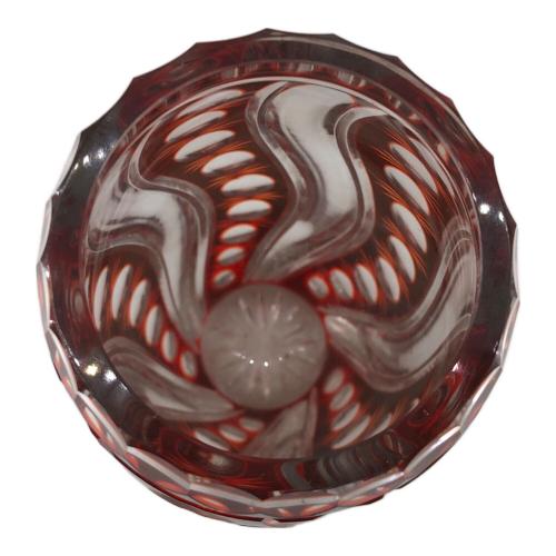 花瓶 切子 ブラウン 和モダン