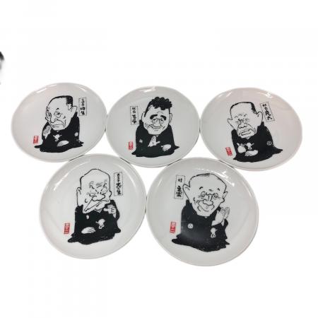藤野昭作　浮線文　板皿　大皿　共箱　V　R9051H 落語 名人五人揃 似顔絵皿セット 山藤章二画｜トレファクONLINE