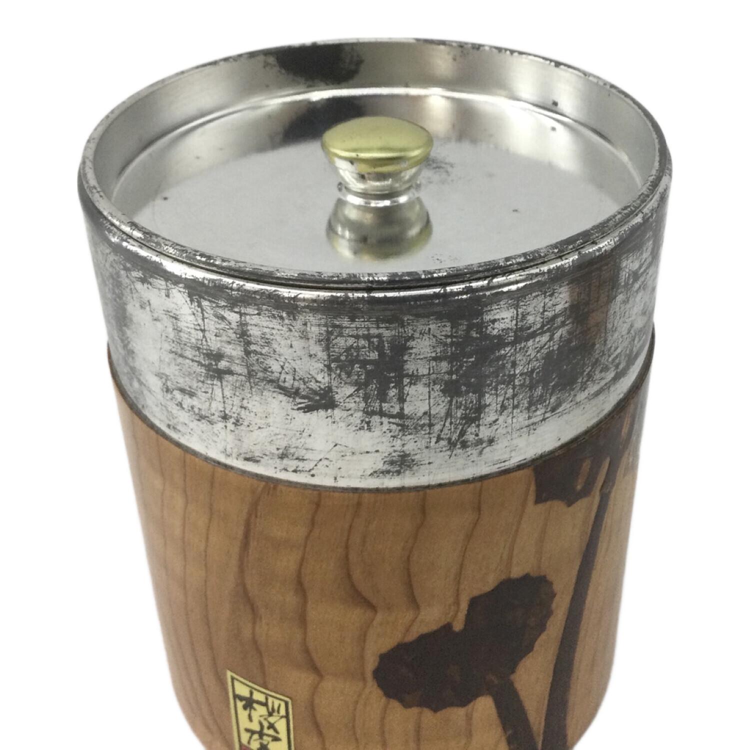 茶櫃　桜皮細工　セット 桜皮細工 総皮茶筒 らでん平桜と茶さじセット（樺細工） | 角館桜皮