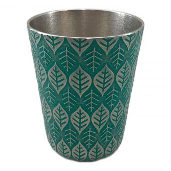 大阪錫器 (オオサカスズキ) 錫タンブラー はっぱ ■本体のみUSED