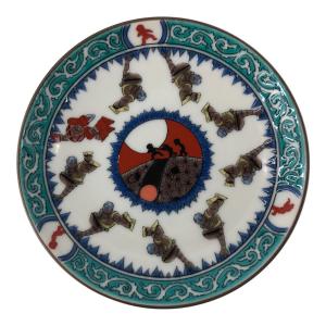 小皿 ガンダム九谷焼 五彩手アッガイ＆シャア専用ズコック